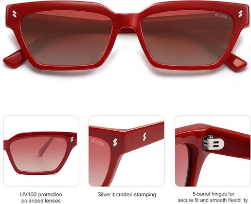 SOJOS Trendy Polarized Sunglasses Womens Men Retro Vintage 90s Cute Cat Eye Narrow Sun Glasses SJ2381 in Saudi Arabia
