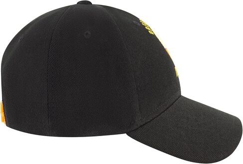 Snoopy Baseball Hat, Great Pumpkin Logo, Adjustable Snapback Cap Closure, Embroidered Design, Black in Saudi Arabia