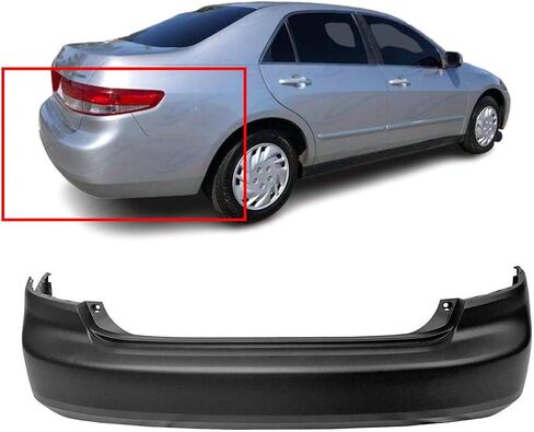 FitParts Compatible with Rear Bumper Cover Fascia 2003-2005 Honda Accord DX EX Hybrid LX Sedan 03-05. New Primed Without Sensor Holes. HO1100208 04715SDAA90ZZ in Saudi Arabia