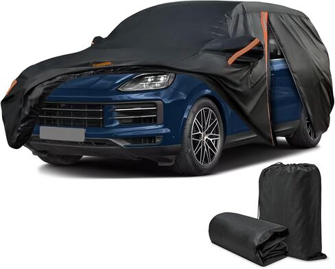Car Cover for Porsche Cayenne 2003-2025 (Excluding The Coupe Version), SUV Full Cover Waterproof All Weather for Automobiles, Outdoor Sun Rain UV Snow Dust Protection, Custom Fit with Zipper in Saudi Arabia