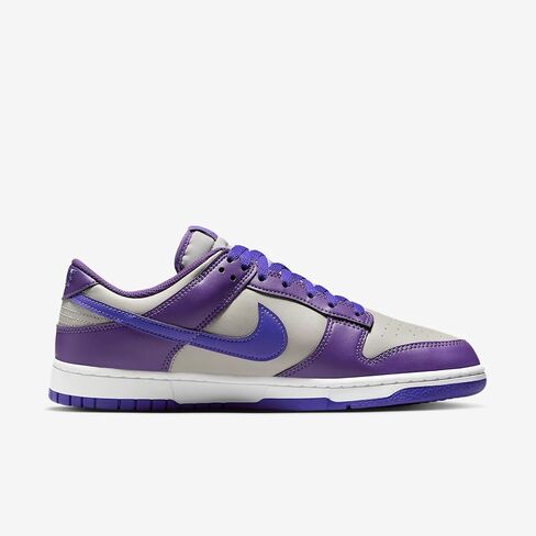 حذاء Nike Dunk Low Retro للرجال (رمادي جامعي/عنب بري/أبيض/بنفسجي فارسي) in Saudi Arabia
