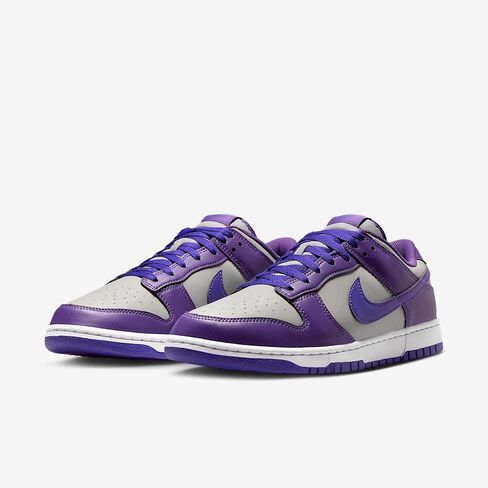 حذاء Nike Dunk Low Retro للرجال (رمادي جامعي/عنب بري/أبيض/بنفسجي فارسي) in Saudi Arabia