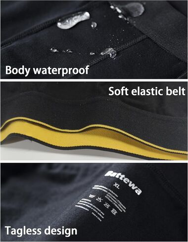 Battewa Leak Proof Underwear for Men Reusable Bladder Leakage Incontinence Boxer Briefs Odor Control 60ml Discreet Protection 3-Pack (Black X-Large) in Saudi Arabia