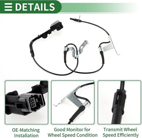 Motoforti ABS Wheel Speed Senor ABS Sensor Anti-lock Braking System Sensor for Mazda 6 2009-2013 No.GS3L4370X Front Right in Saudi Arabia