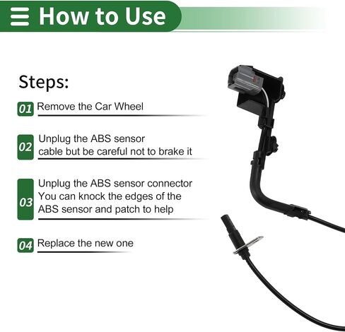 Motoforti ABS Wheel Speed Senor ABS Sensor Anti-lock Braking System Sensor for Mazda 6 2009-2013 No.GS3L4370X Front Right in Saudi Arabia
