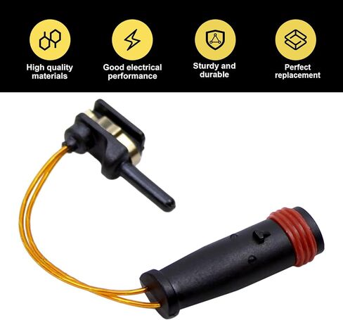 MLY 4PCS Car Front Rear Brake Pad Wear Sensor, Brake Sensor System Warning Indicator, Compatible with E350 W211 W220 C300 C350 (Black) in Saudi Arabia