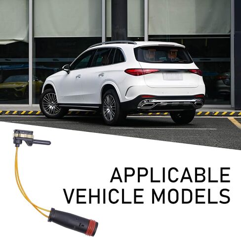 MLY 4PCS Car Front Rear Brake Pad Wear Sensor, Brake Sensor System Warning Indicator, Compatible with E350 W211 W220 C300 C350 (Black) in Saudi Arabia