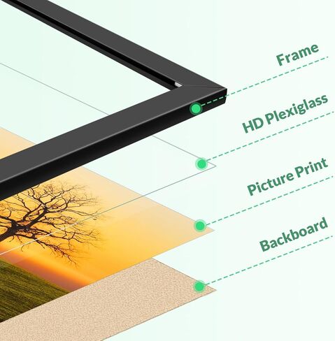 11x17 Picture Frame for Wall Display, 11x17 Black Picture Frame with Shatter Resistant Plexiglass, Stable and Sturdy 11 x 17 Poster Frame for Wall Display, Handpicked Gift Collection, 1 Pack in Saudi Arabia