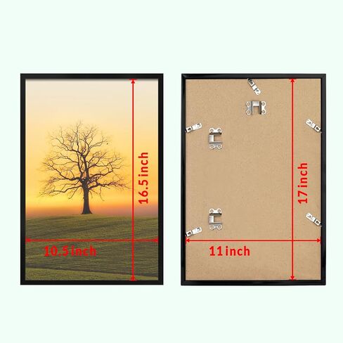 11x17 Picture Frame for Wall Display, 11x17 Black Picture Frame with Shatter Resistant Plexiglass, Stable and Sturdy 11 x 17 Poster Frame for Wall Display, Handpicked Gift Collection, 1 Pack in Saudi Arabia