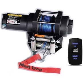 Mad Dog 4500 LB Wide Winch & Mount Combo, Steel Cable, Compatible with John Deere Gator XUV 590M (All) in Kuwait