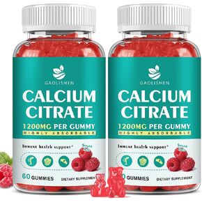 Sugar Free Calcium Citrate 1200mg with Vitamin D3 Supplements Gummies,Calcium Gummies with Vitamin D3,K2 for Women & Men,Calcium Magnesium Zinc for Bone Muscle Healthy,Raspberry Flavor,60 Day Supply in Saudi Arabia