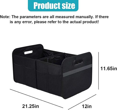 Car Trunk Organizer, Collapsible Multi-Compartment Auto Storage Box with 4 Pockets, Waterproof Oxford Fabric Car Trunk Container Accessories for Sedan SUV Truck (Grey) in Saudi Arabia