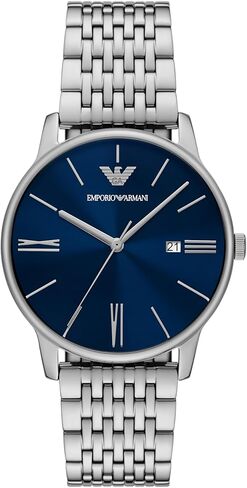 Emporio Armani Men's Three Hand Watch with Stainless Steel or Leather Band; Dress Watch for Men in Saudi Arabia