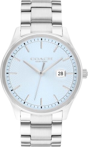 Coach Men's Oliver 3H Quartz Watch, 41mm Case Size, Stainless Steel Bracelet, Date Display, Classic for Every Day - Gift for Him in Saudi Arabia