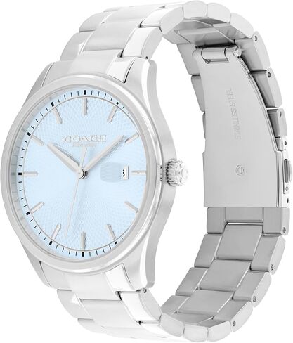 Coach Men's Oliver 3H Quartz Watch, 41mm Case Size, Stainless Steel Bracelet, Date Display, Classic for Every Day - Gift for Him in Saudi Arabia