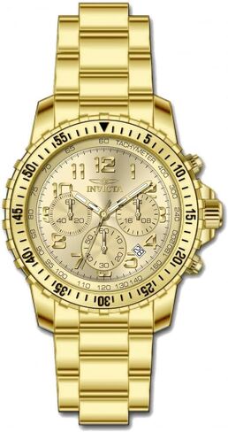 INVICTA Pro Diver للرجال 43 ملم من الفولاذ المقاوم للصدأ بقرص ذهبي PC32 كوارتز in Saudi Arabia