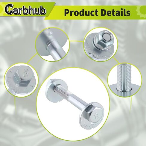 Carbhub Front Shaft Rear Lower Control Arm Alignment Cam Bolts Compatible with Nissan Armada 2012-2015 Frontier 2005-2021 Pathfinder 2005-2012 Xterra 2005-2015 for Infiniti QX56 Replace 54580-7S000 in Saudi Arabia
