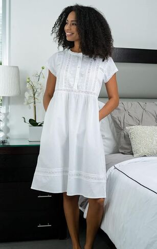 The 1 for U Victorian Nightgown - Women Nightgown, Daphne 100% Cotton Gown in Saudi Arabia