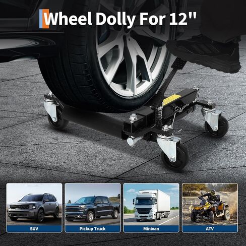 Hydraulic Car Wheel Dolly Jack Set of 2, Heavy Duty 1500 Lbs Car Wheel Dolly Vehicle Skates Positioning with Foot Pedal for Auto Tire Repairing, Vehicle Moving-Red in Saudi Arabia