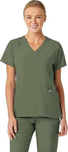 WonderWink Womens Stylized V-Neck Top Medical Scrubs Shirt, Royal, X-Large US in Saudi Arabia