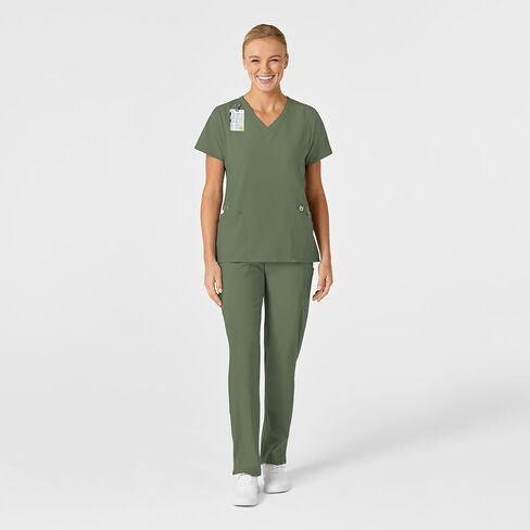 WonderWink Womens Stylized V-Neck Top Medical Scrubs Shirt, Royal, X-Large US in Saudi Arabia