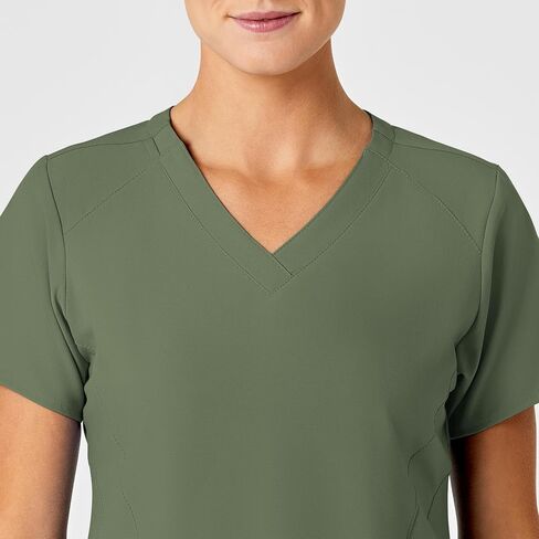 WonderWink Womens Stylized V-Neck Top Medical Scrubs Shirt, Royal, X-Large US in Saudi Arabia