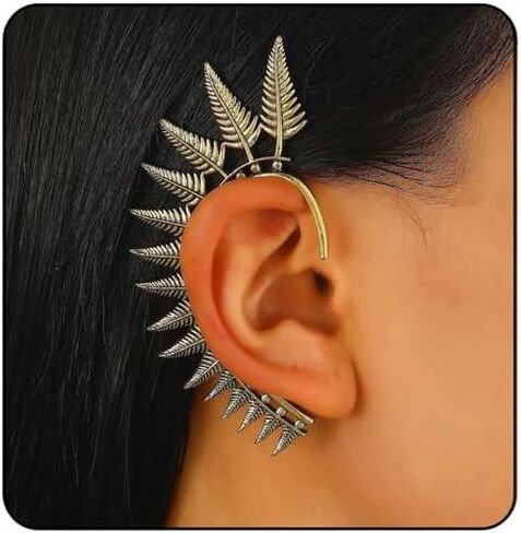 Gothic Jarring Clip Hip Hop Retro Spinal Ear Clip Punk Style Jarring Bone Stud Crawling Statement Earring Jewelry for Women in Kuwait