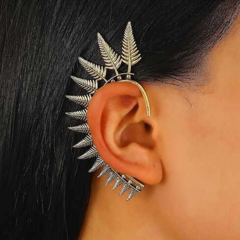 Gothic Jarring Clip Hip Hop Retro Spinal Ear Clip Punk Style Jarring Bone Stud Crawling Statement Earring Jewelry for Women in Kuwait