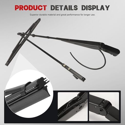 ذراع ممسحة الزجاج الأمامي جانب الركاب الأيمن يناسب T600 T600A T800 W900 1985-2015 OE#R23-1035-23 S-27056 S-26349 يمكن استخدام جانب الركاب أو جانب السائق بالتبادل in Saudi Arabia