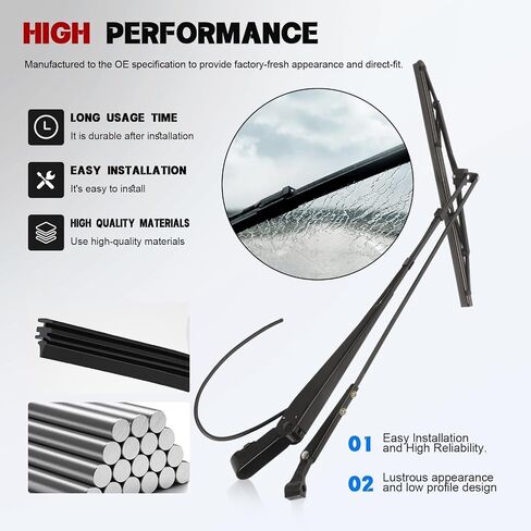 ذراع ممسحة الزجاج الأمامي جانب الركاب الأيمن يناسب T600 T600A T800 W900 1985-2015 OE#R23-1035-23 S-27056 S-26349 يمكن استخدام جانب الركاب أو جانب السائق بالتبادل in Saudi Arabia