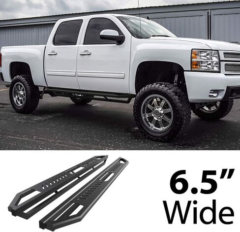 HD Ridez Pocket Drop Steps Armor متوافق مع Chevy Silverado GMC Sierra 1500 2500 3500 2001-2006 Crew Cab & Classic 07 (Nerf Bar Side Steps Side Bars) in Saudi Arabia