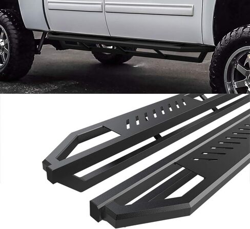 HD Ridez Pocket Drop Steps Armor متوافق مع Chevy Silverado GMC Sierra 1500 2500 3500 2001-2006 Crew Cab & Classic 07 (Nerf Bar Side Steps Side Bars) in Saudi Arabia