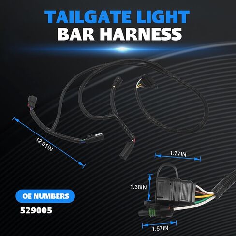 529005 Tailgate Light Bar Harness for Chevrolet Silverado 2019-2022 GMC Sierra 1500 2500 3500 HD 2019-2024 Compatible with Redline LED Tailgate Light Bar in Saudi Arabia