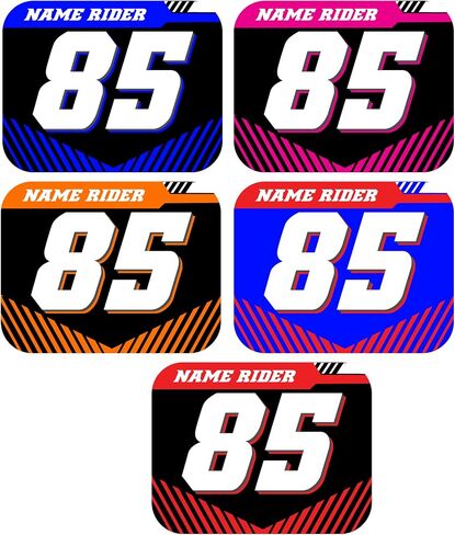Number Plate Decal Stickers, Multiple Designs with Custom Name, Number, Size & Colors, Set of 3 in Saudi Arabia