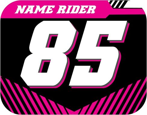 Number Plate Decal Stickers, Multiple Designs with Custom Name, Number, Size & Colors, Set of 3 in Saudi Arabia