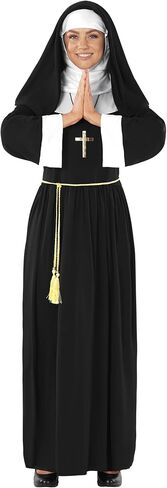 Morph Nun Outfit Women، زي راهبة مقاس كبير للنساء، أزياء دينية للبالغين، أزياء الهالوين النسائية in Saudi Arabia