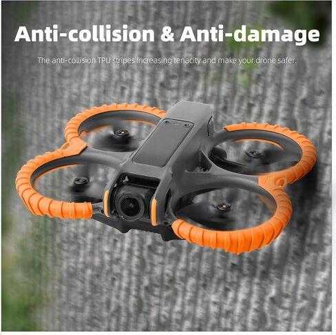 واقي حماية المروحة + لوحة حماية خلفية للطائرة بدون طيار لـ DJI Avata 2، غطاء واقٍ مضاد للتصادمات + لوحة حماية خلفية لـ Avata 2 (برتقالي) in Kuwait