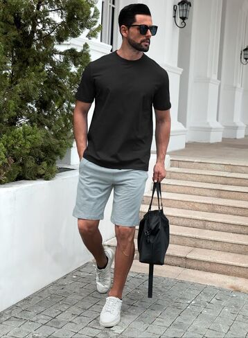 Mens Casual T Shirt Quick Dry Moisture Wicking Regular Fit Gym Workout Athletic Tee Shirts, Available in Big & Tall in Saudi Arabia