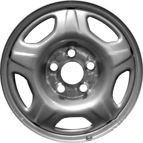 حافة عجلة فولاذية مقاس 15 بوصة لسيارة Honda CR-V موديل 2002-2004 (تصميم 5 فتحات) - عجلة فولاذية سوداء كاملة الوجه من مصنع Reman in Saudi Arabia