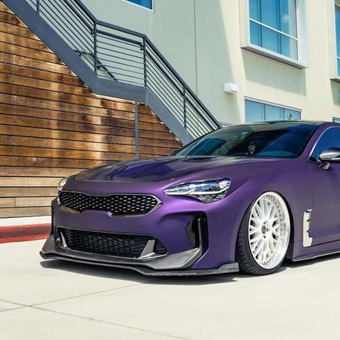 Car Front Spoiler Lip Kit Splitter for Kia Stinger GT 2018-2024 Black in Saudi Arabia