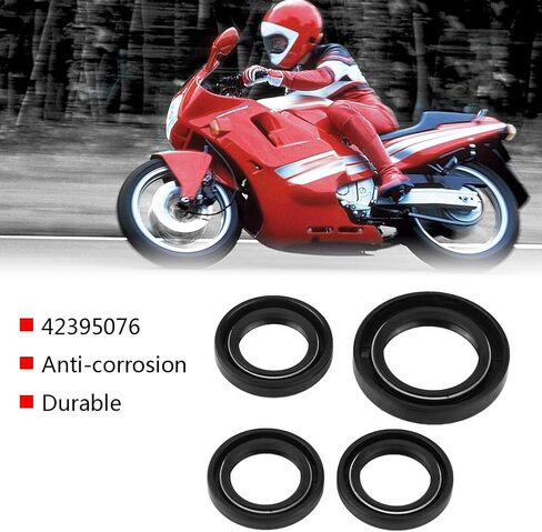 GY6 Oil Crankshaft Seal, 4Pcs Engine Oil Seal Kit, OE Number 42395076 Crankshaft Oil Seals, Rubber Engine Crankshaft Gear Crank Case Oil Seal for GY6 125ml 150ml 152 157QMJ in Saudi Arabia