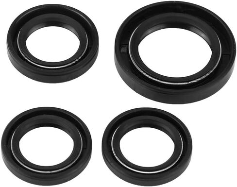 GY6 Oil Crankshaft Seal, 4Pcs Engine Oil Seal Kit, OE Number 42395076 Crankshaft Oil Seals, Rubber Engine Crankshaft Gear Crank Case Oil Seal for GY6 125ml 150ml 152 157QMJ in Saudi Arabia