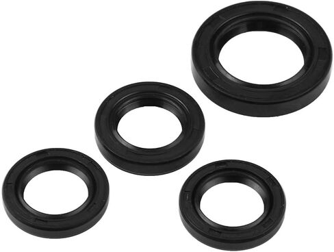 GY6 Oil Crankshaft Seal, 4Pcs Engine Oil Seal Kit, OE Number 42395076 Crankshaft Oil Seals, Rubber Engine Crankshaft Gear Crank Case Oil Seal for GY6 125ml 150ml 152 157QMJ in Saudi Arabia