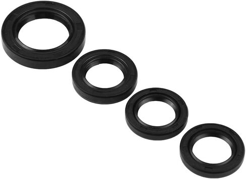GY6 Oil Crankshaft Seal, 4Pcs Engine Oil Seal Kit, OE Number 42395076 Crankshaft Oil Seals, Rubber Engine Crankshaft Gear Crank Case Oil Seal for GY6 125ml 150ml 152 157QMJ in Saudi Arabia