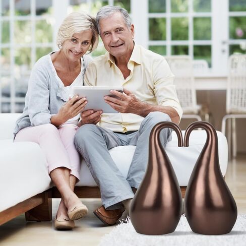 Double Urns for Human Ashes Adult Male Female,Companion Urns for Husband and Wife Together,Shape of Swan and Heart Urn for Human Ashes Adult Women Man (420 Cu/in Total) in Kuwait