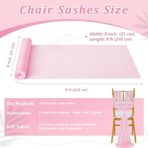 Sage Green Chair Sashes for Wedding 16 Pack Sheer Aisle Tulle Chair Covers for Spring Events Seasonal Decor in Saudi Arabia