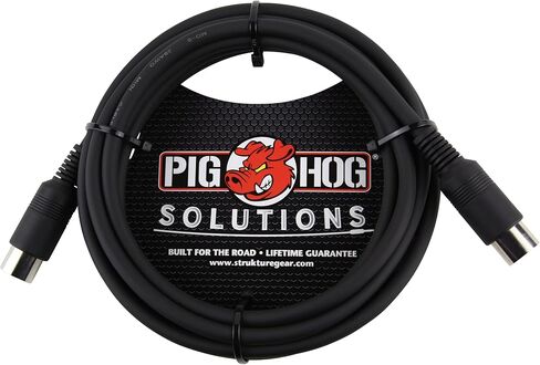 Pig Hog PMID15 15' Midi Cable, Black in Saudi Arabia