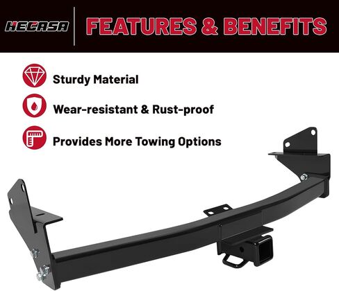 HECASA Class 4 Trailer Hitch Compatible with 2015-2022 Chevy Chevrolet Colorado GMC Canyon Trailer Tow Hitch 2 Inch Receiver in Saudi Arabia