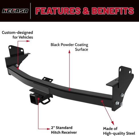 HECASA Class 4 Trailer Hitch Compatible with 2015-2022 Chevy Chevrolet Colorado GMC Canyon Trailer Tow Hitch 2 Inch Receiver in Saudi Arabia