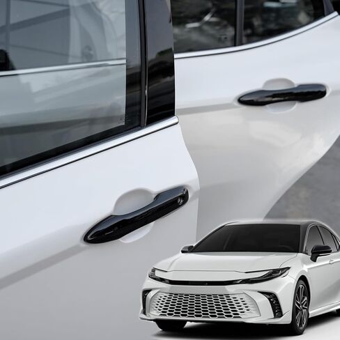 Compatible with Toyota Camry 2018-2025 Snap-on Door Handle Covers Car Exterior Grab Handles Protection Shell for Corolla 2019-2024 Avalon Prius Venza Accessories (No Tape Needed) in Kuwait